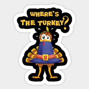 Funny Turkey Thanksgivinig day Sticker